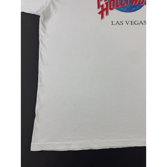 Vintage 90s Planet Hollywood Las Vegas Promo White Shirt Fit 2XL Art Logo - Picture 5 of 10